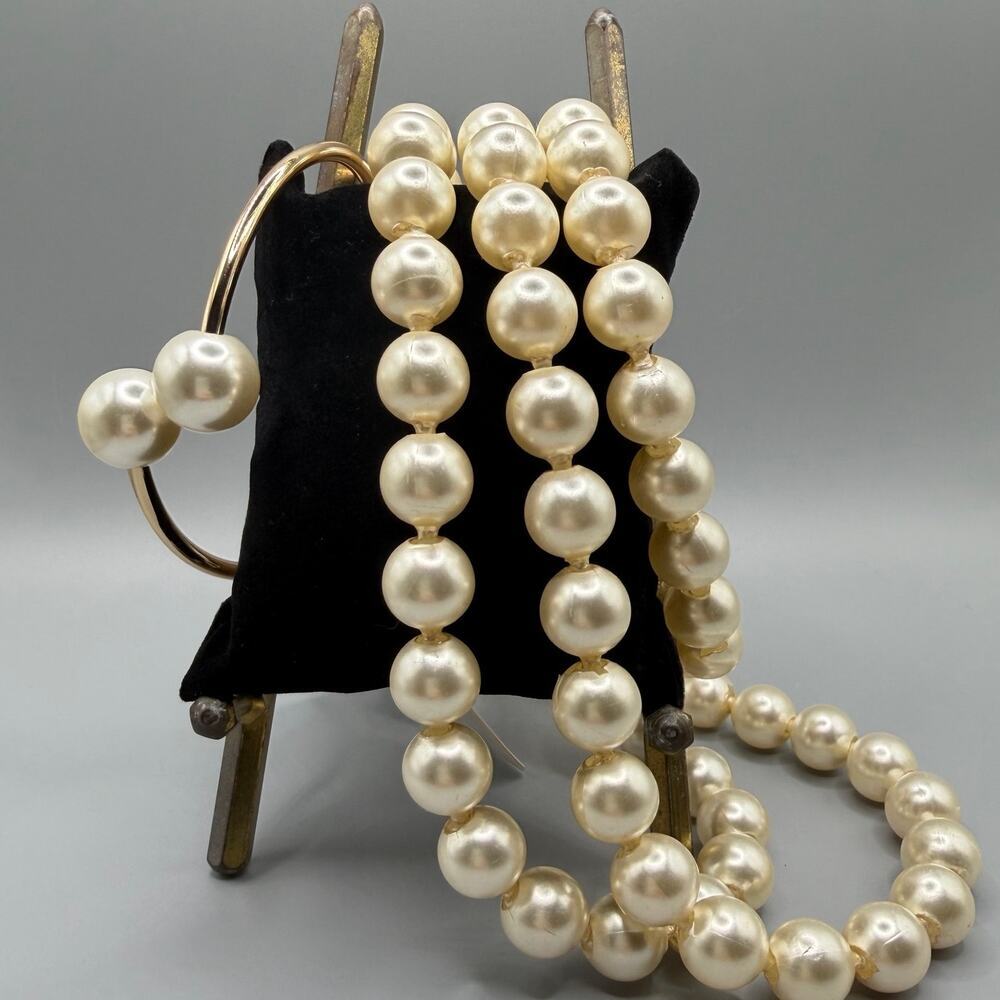 Studio Works - Pearl Bracelet NWT + Faux Pearl Necklace